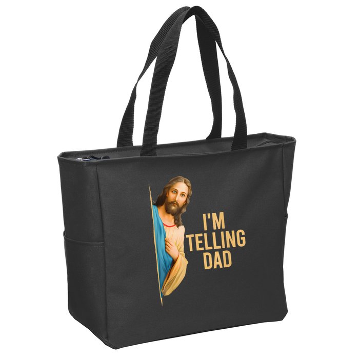 IM Telling Dad Jesus Meme Zip Tote Bag