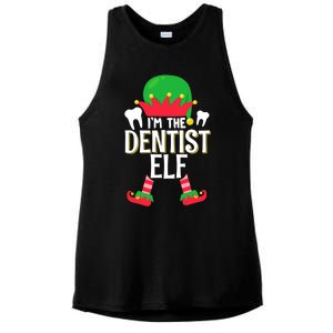 I’M The Dentist Elf Christmas Retro Teeth Dental Assistants Gift Ladies PosiCharge Tri-Blend Wicking Tank