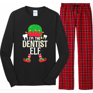 I’M The Dentist Elf Christmas Retro Teeth Dental Assistants Gift Long Sleeve Pajama Set