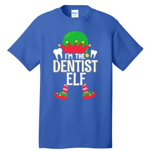 I’M The Dentist Elf Christmas Retro Teeth Dental Assistants Gift Tall T-Shirt