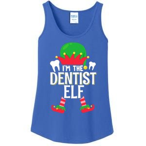 I’M The Dentist Elf Christmas Retro Teeth Dental Assistants Gift Ladies Essential Tank