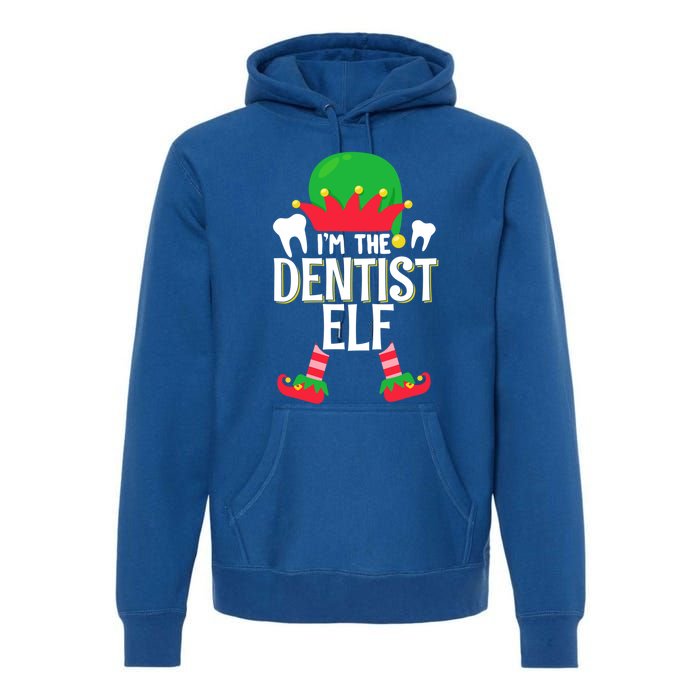 I’M The Dentist Elf Christmas Retro Teeth Dental Assistants Gift Premium Hoodie