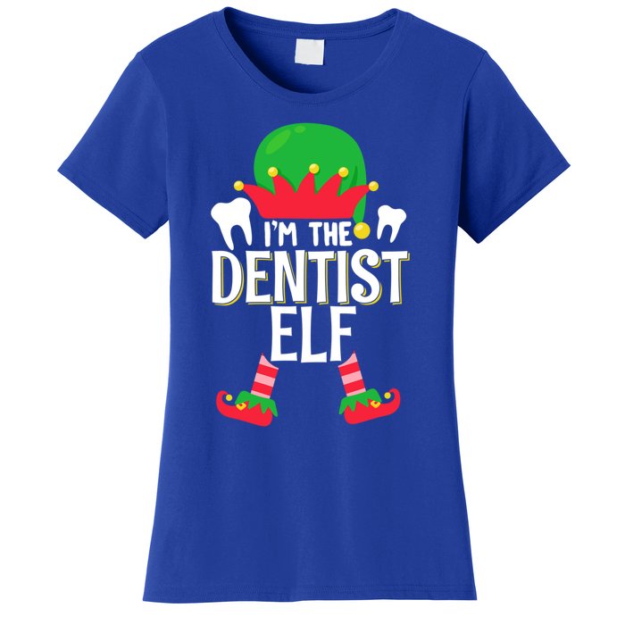 I’M The Dentist Elf Christmas Retro Teeth Dental Assistants Gift Women's T-Shirt