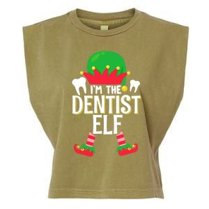 I’M The Dentist Elf Christmas Retro Teeth Dental Assistants Gift Garment-Dyed Women's Muscle Tee