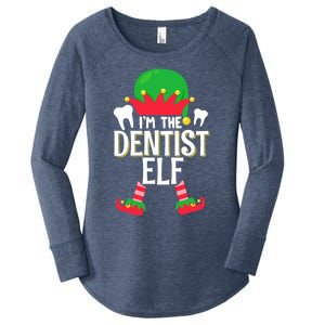 I’M The Dentist Elf Christmas Retro Teeth Dental Assistants Gift Women's Perfect Tri Tunic Long Sleeve Shirt