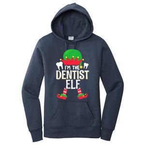 I’M The Dentist Elf Christmas Retro Teeth Dental Assistants Gift Women's Pullover Hoodie