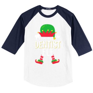 I’M The Dentist Elf Christmas Retro Teeth Dental Assistants Gift Baseball Sleeve Shirt