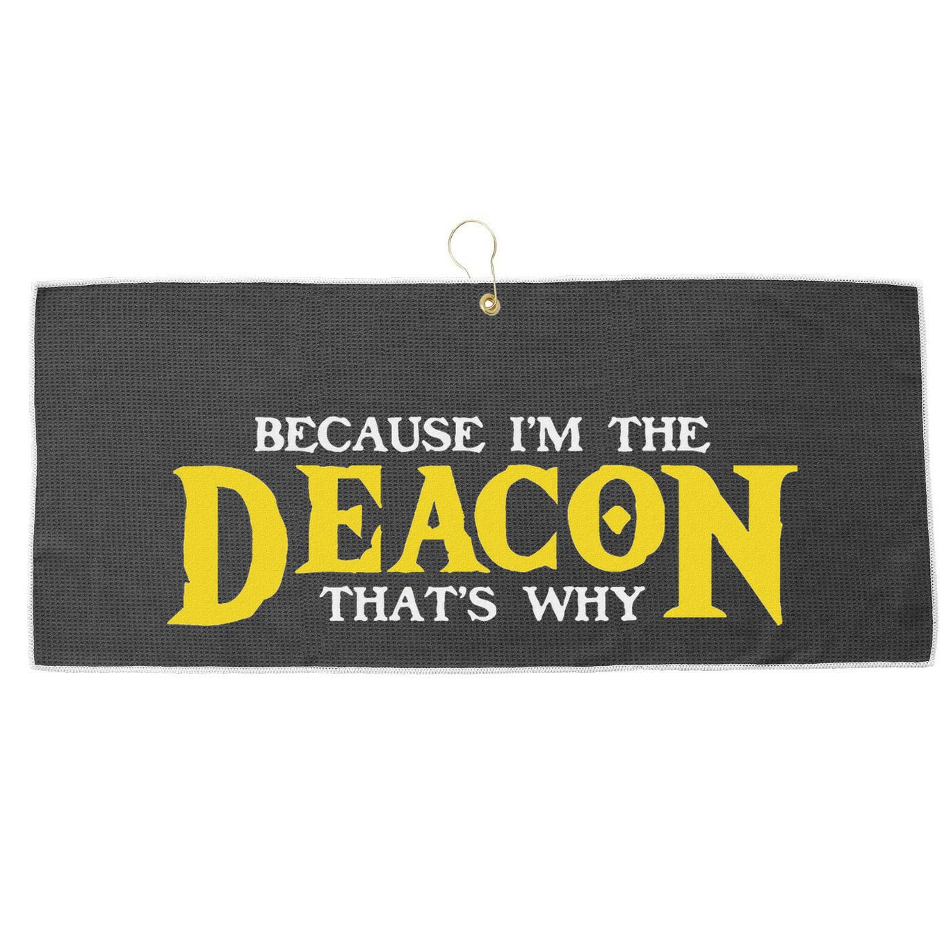 IM The Deacon Christian Church Christian Minister Large Microfiber Waffle Golf Towel