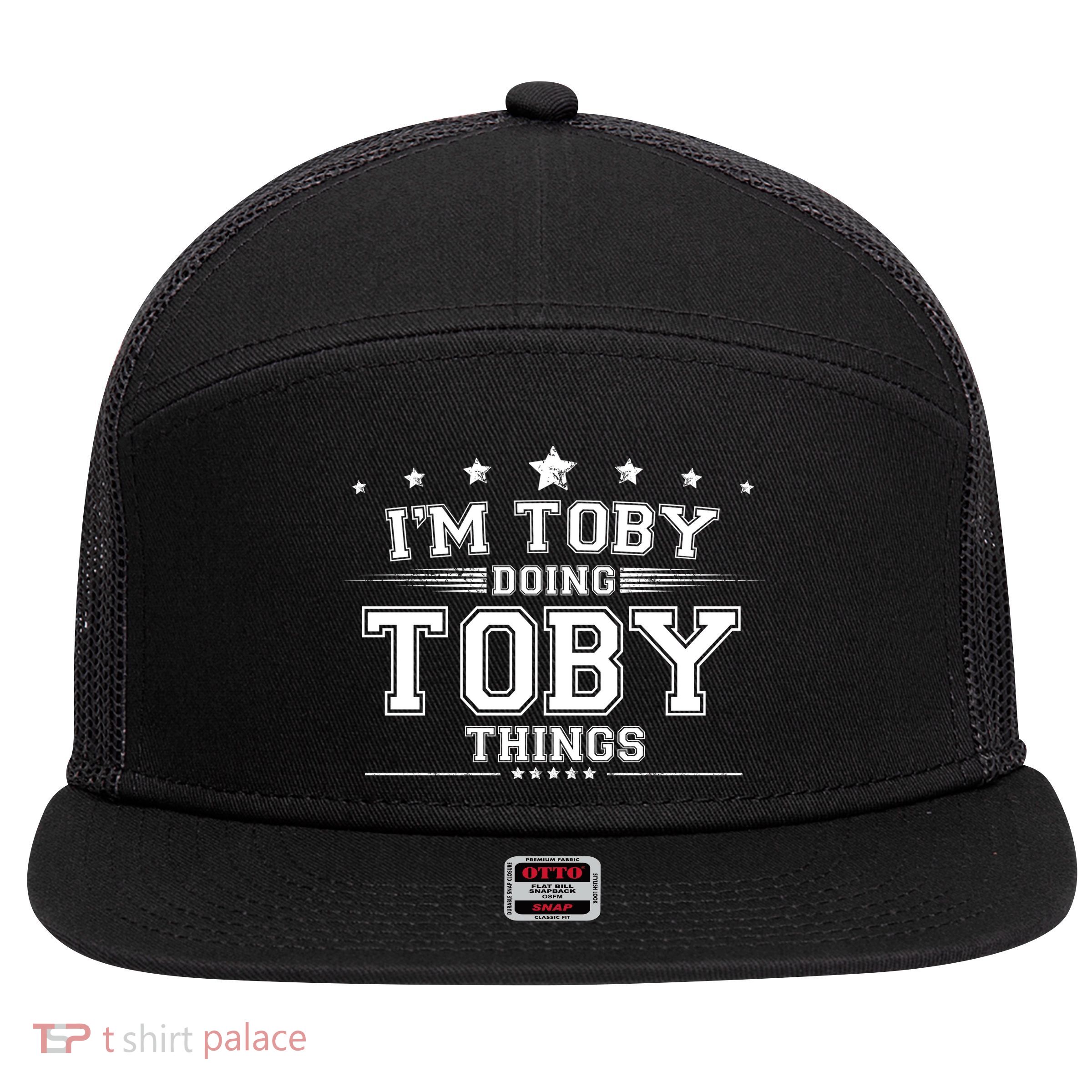 Im Toby Doing Toby Things 7 Panel Mesh Trucker Snapback Hat