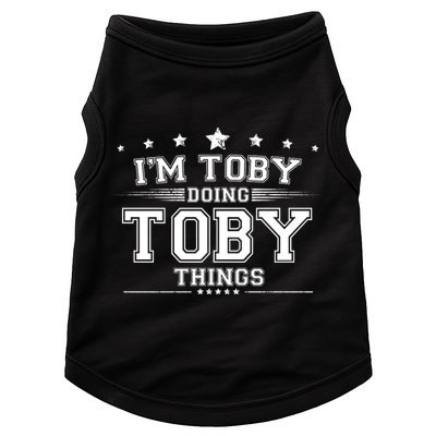 Im Toby Doing Toby Things Doggie Tank