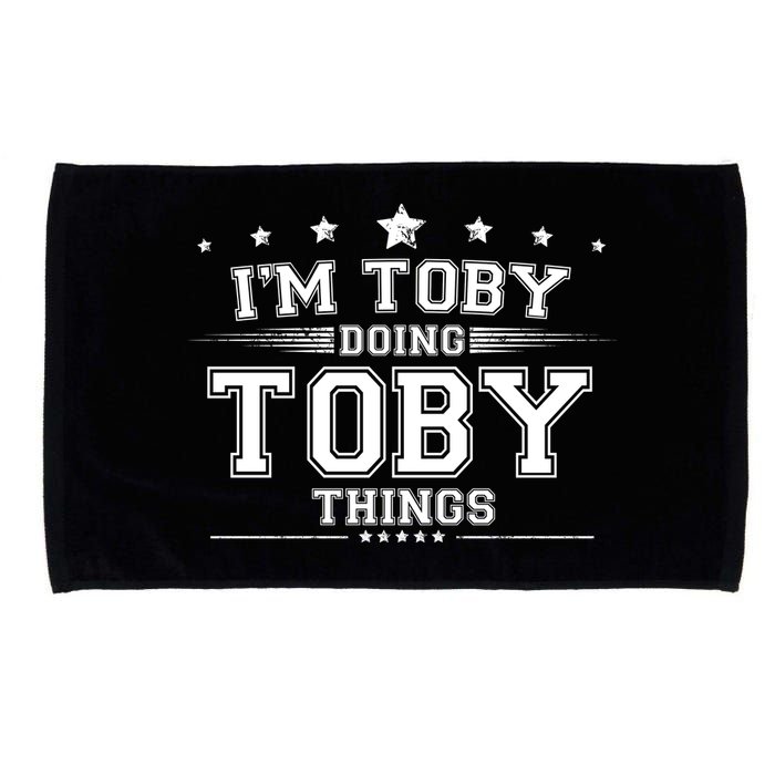Im Toby Doing Toby Things Microfiber Hand Towel