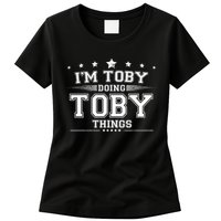 Im Toby Doing Toby Things Womens T-Shirt