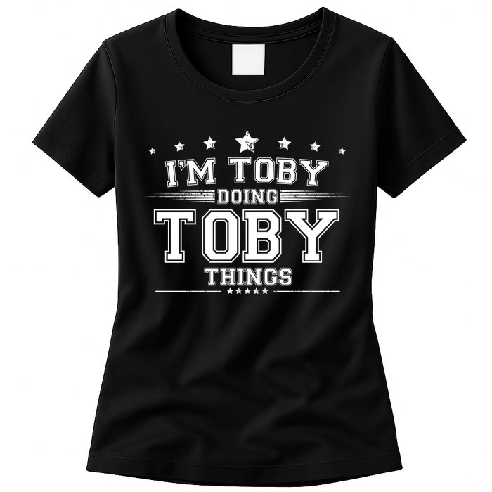 Im Toby Doing Toby Things Womens T-Shirt
