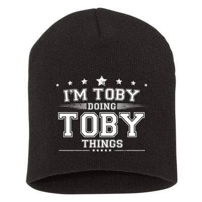 Im Toby Doing Toby Things Short Acrylic Beanie