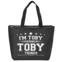 Im Toby Doing Toby Things Zip Tote Bag