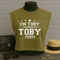 Im Toby Doing Toby Things Garment-Dyed Women's Muscle Tee