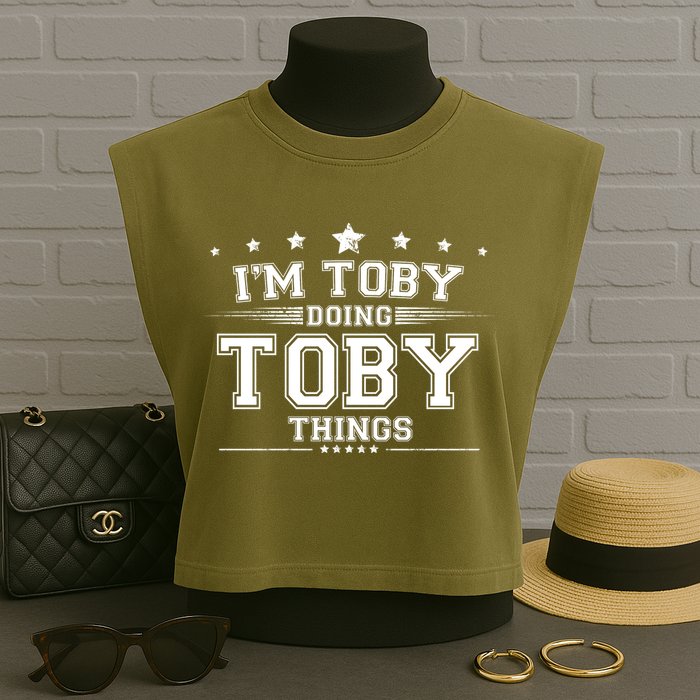 Im Toby Doing Toby Things Garment-Dyed Women's Muscle Tee
