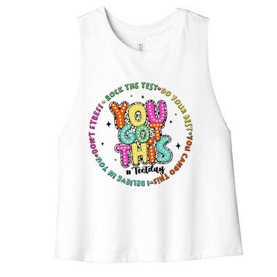 It’S Test Day You Got This Women's Racerback Cropped Tank