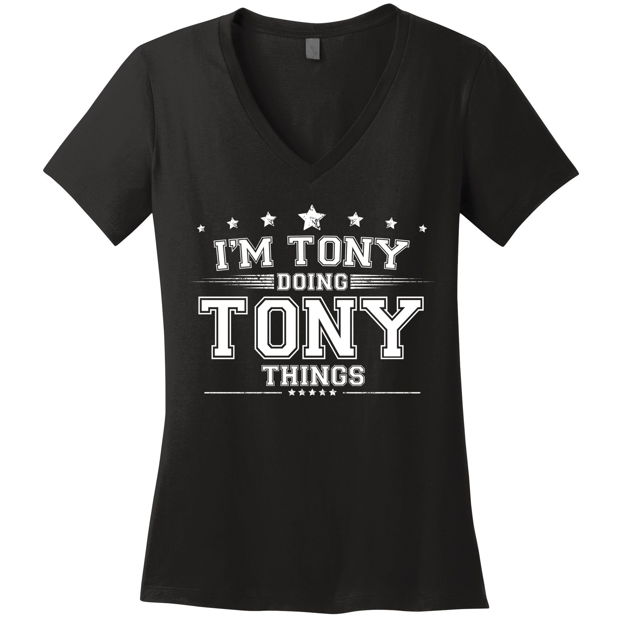 Im Tony Doing Tony Things Women's V-Neck T-Shirt