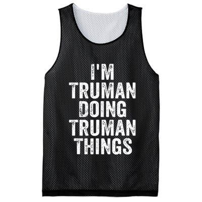 Im Truman Doing Truman Things Personalized First Name Mesh Reversible Basketball Jersey Tank