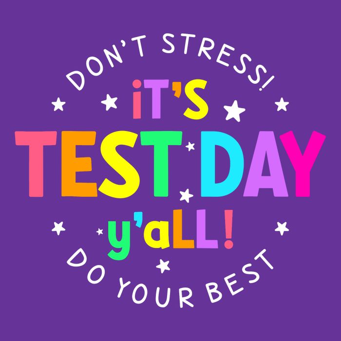 Its Test Day Testing Day Poster