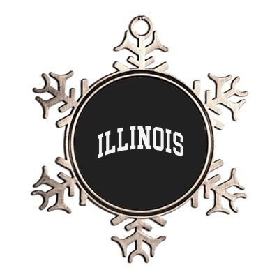 Illinois Throwback Design Classic Metallic Star Ornament