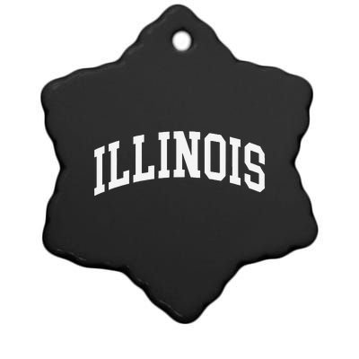 Illinois Throwback Design Classic Ceramic Star Ornament