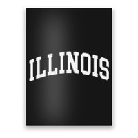 Illinois Throwback Design Classic Poster