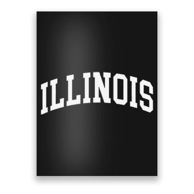 Illinois Throwback Design Classic Poster