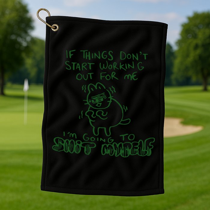If Things Dont Start Working Out For Me Im Going To Shit Myself Golf Towel