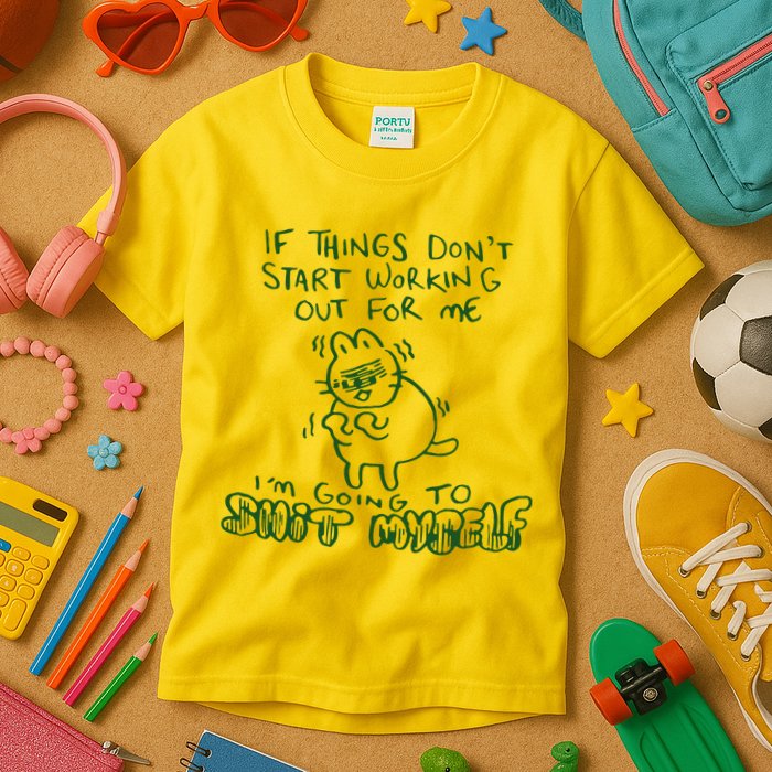 If Things Dont Start Working Out For Me Im Going To Shit Myself Kids T-Shirt