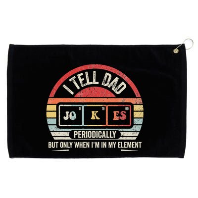 I Tell Dad Jokes Periodically Element Grommeted Golf Towel