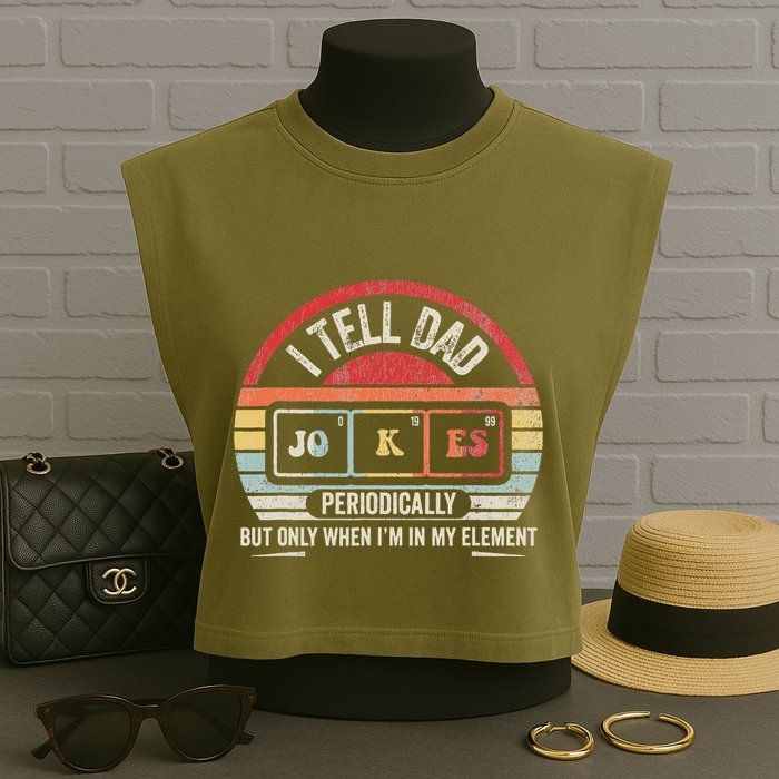 I Tell Dad Jokes Periodically Element Garment-Dyed Women's Muscle Tee