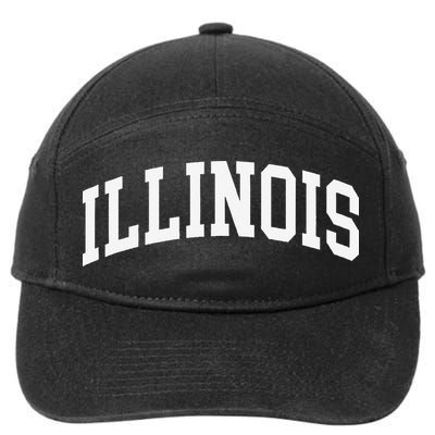 Illinois Throwback Design Classic 7-Panel Snapback Hat