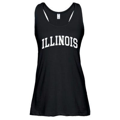 Illinois Throwback Design Classic Ladies Essential Flowy Tank