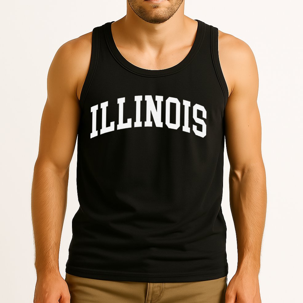 Illinois Throwback Design Classic Tank Top