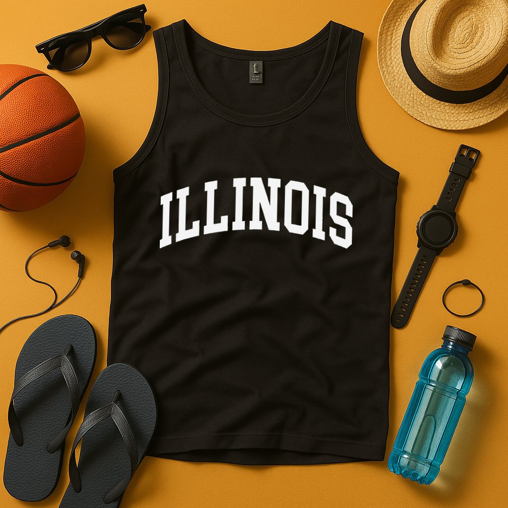 Illinois Throwback Design Classic Tank Top