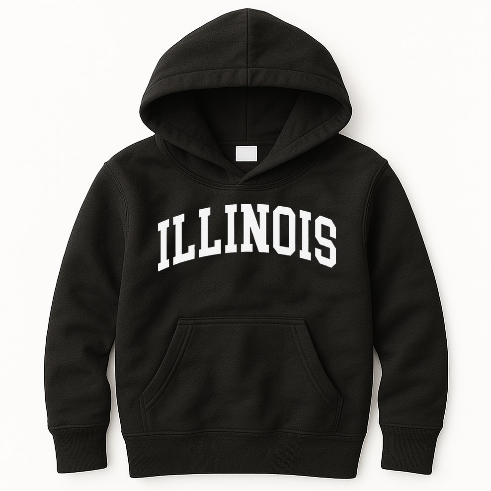 Illinois Throwback Design Classic Kids Hoodie