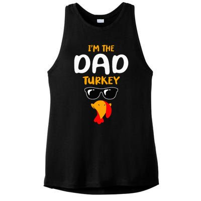 IM The Dad Turkey Family Matching Thanksgiving Ladies PosiCharge Tri-Blend Wicking Tank