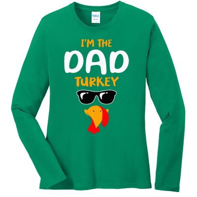 IM The Dad Turkey Family Matching Thanksgiving Ladies Long Sleeve Shirt