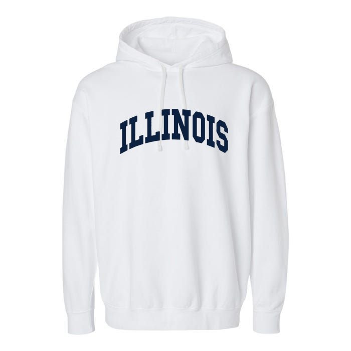 Illinois Throwback Design Classic Garment-Dyed Fleece Hoodie