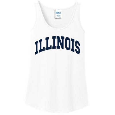 Illinois Throwback Design Classic Ladies Essential Tank