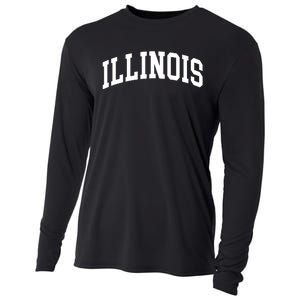 Illinois Throwback Design Classic Cooling Performance Long Sleeve Crew