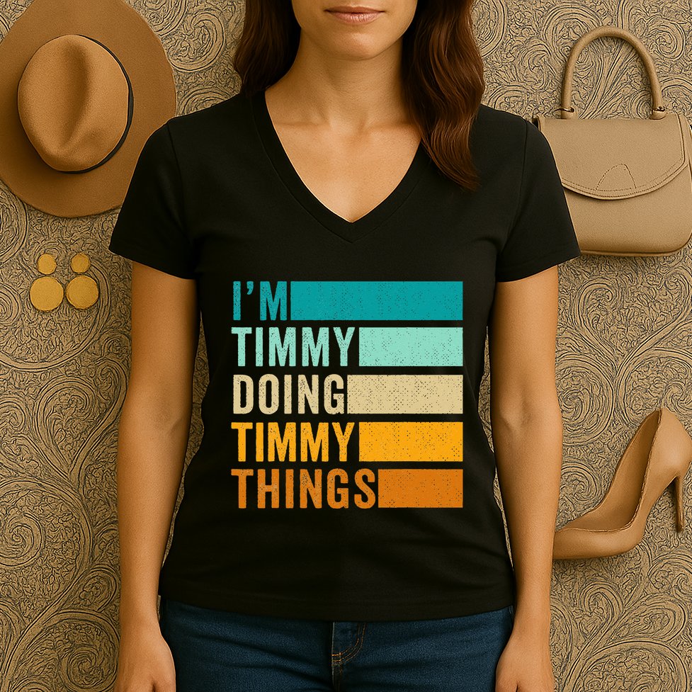Im Timmy Doing Timmy Things Women's V-Neck T-Shirt