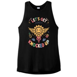 Ivf Transfer Day Infertility LetS Get That Knocked Up Ladies PosiCharge Tri-Blend Wicking Tank