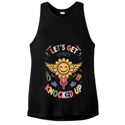 Ivf Transfer Day Infertility LetS Get That Knocked Up Ladies PosiCharge Tri-Blend Wicking Tank