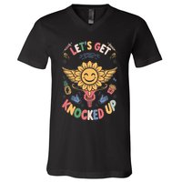 Ivf Transfer Day Infertility LetS Get That Knocked Up V-Neck T-Shirt