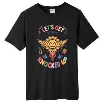 Ivf Transfer Day Infertility LetS Get That Knocked Up Tall Fusion ChromaSoft Performance T-Shirt