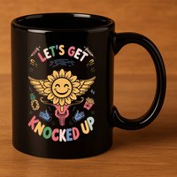 Ivf Transfer Day Infertility LetS Get That Knocked Up 11oz C Handle Ceramic Mug