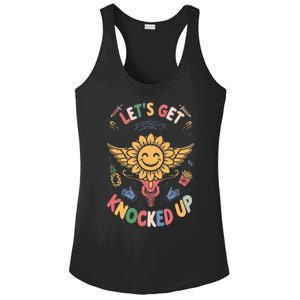 Ivf Transfer Day Infertility LetS Get That Knocked Up Ladies PosiCharge Competitor Racerback Tank